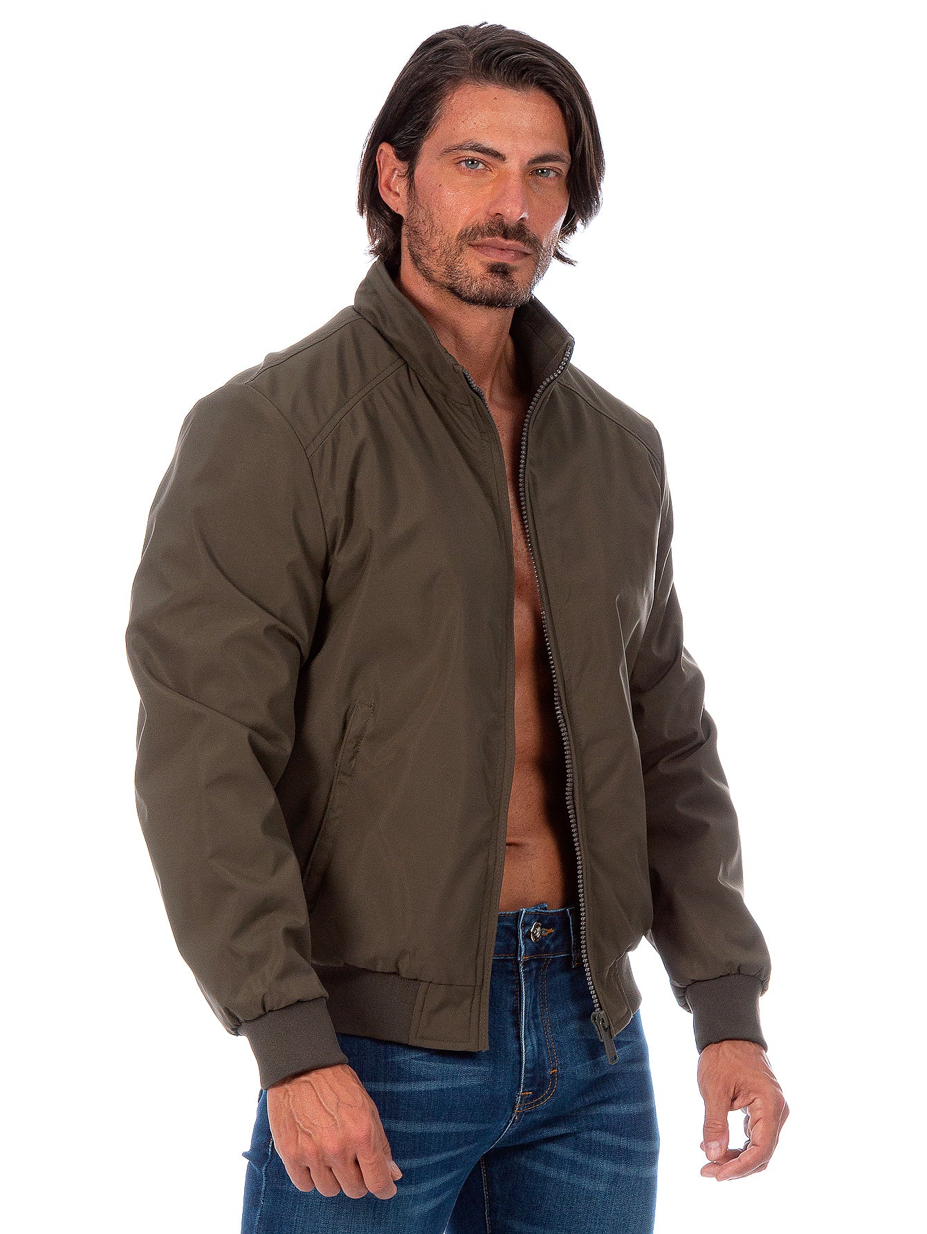 Chamarra Hombre Impermeable Forro De Peluche Con Bolsillos