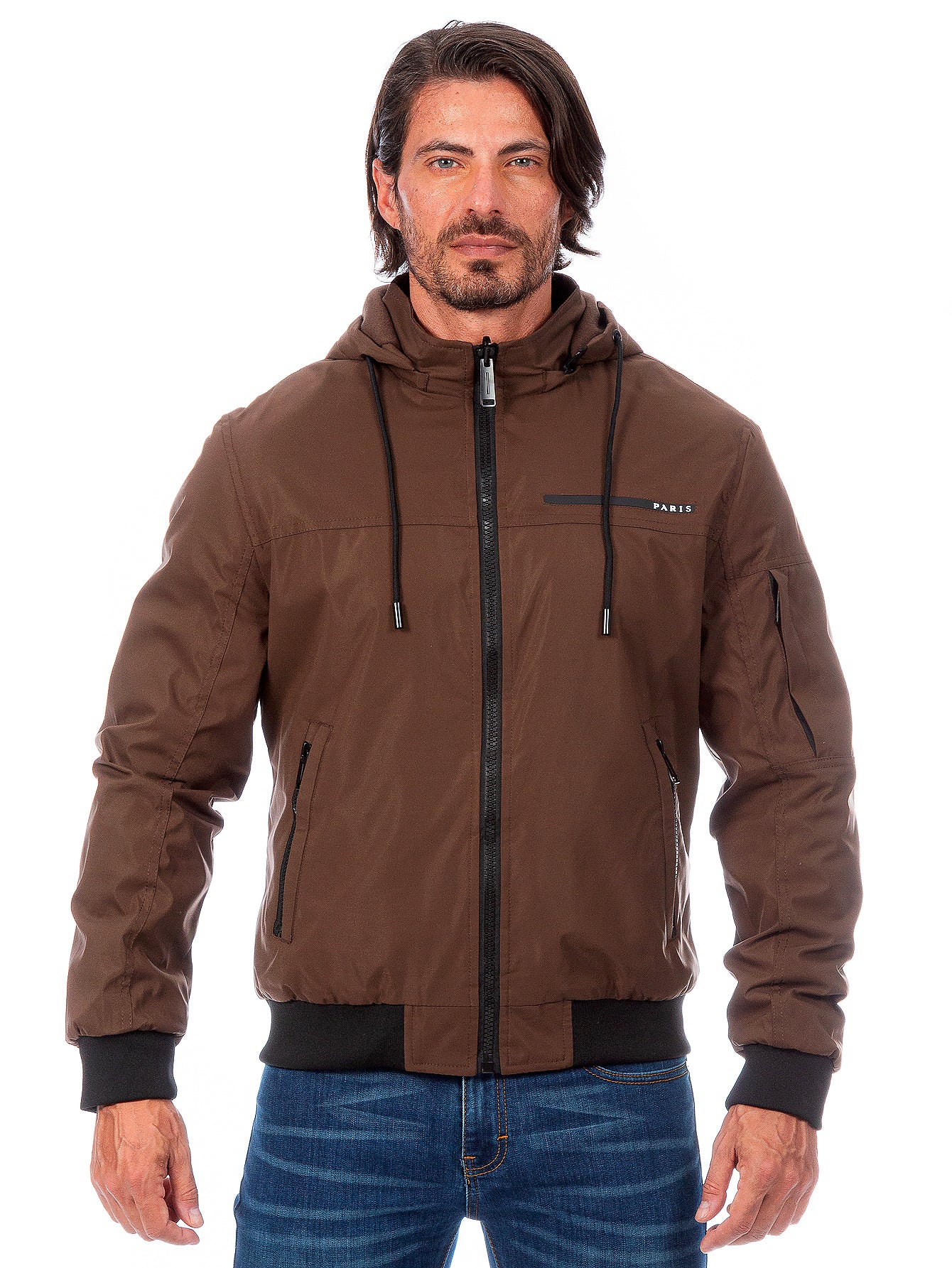 Chamarra Reversible Para Hombre Con Capucha Desmontable