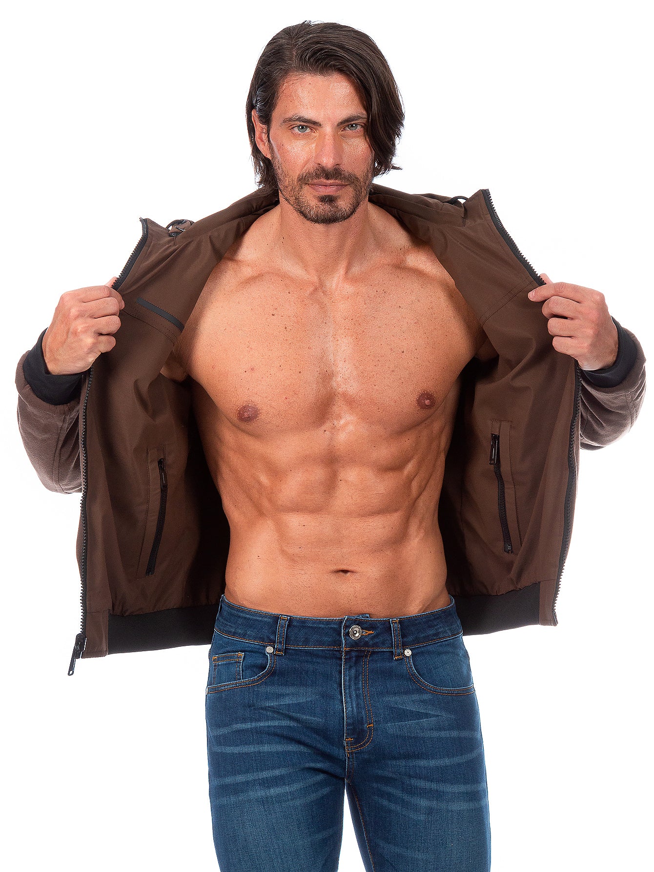 Chamarra Reversible Para Hombre Con Capucha Desmontable