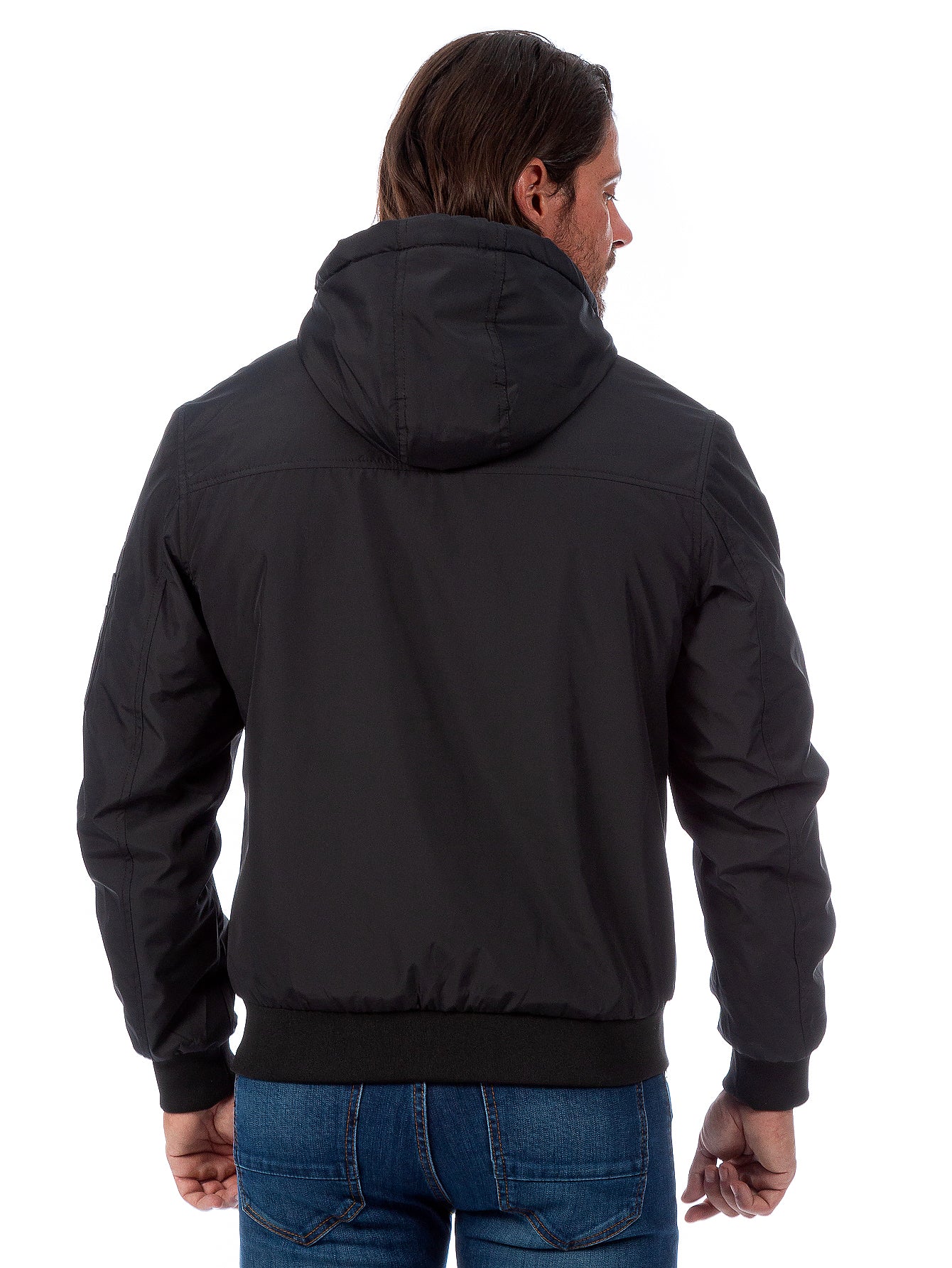 Chamarra Hombre Capucha Desmontable Forro De Peluche