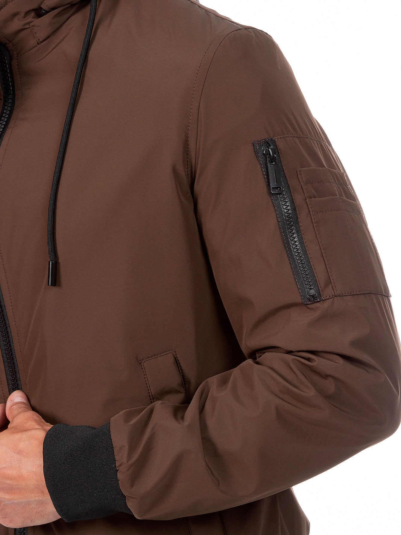 Chamarra Hombre Capucha Desmontable Forro De Peluche