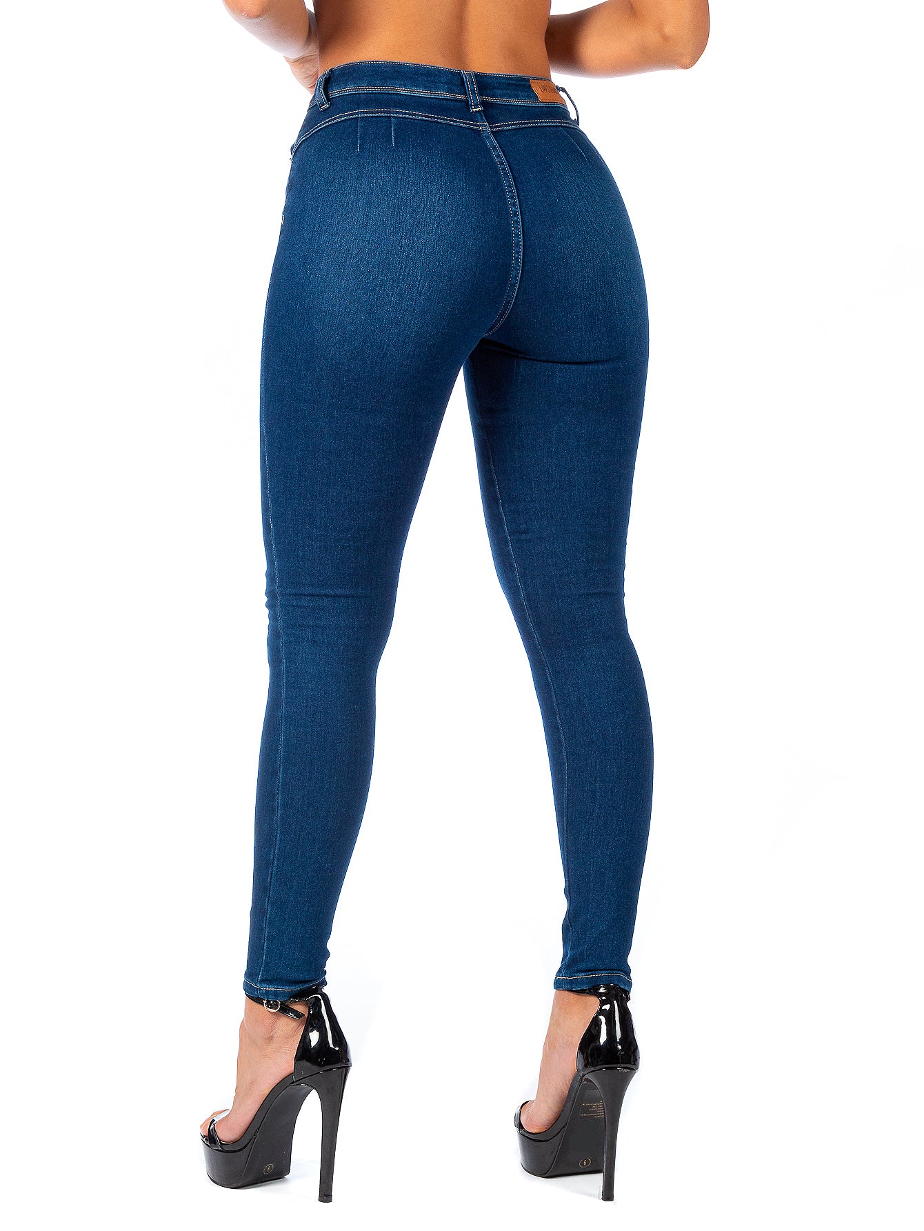 Pantalón Mezclilla Stretch Mujer Corte Cintura Alta