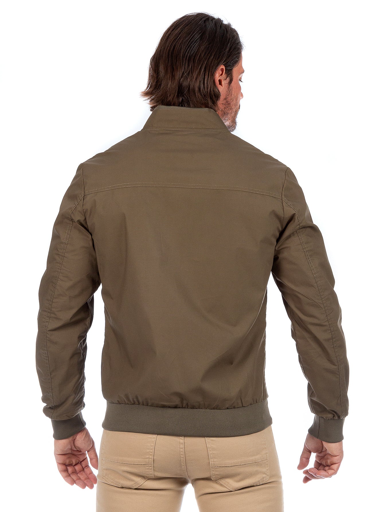 Chamarra De Algodón Hombre Cuello Mao Con Bolsillos