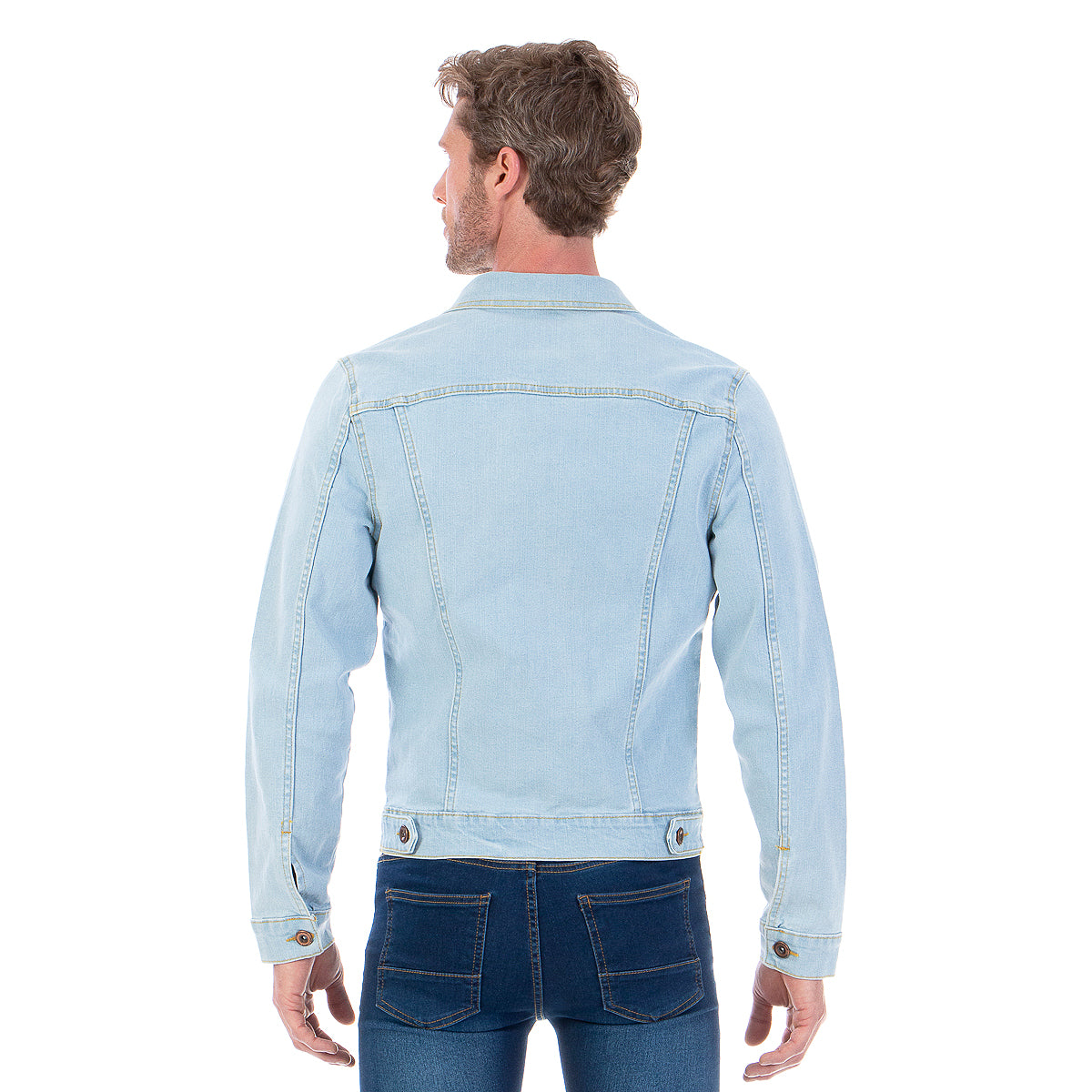 Chamarra Mezclilla Stretch Hombre Bleach