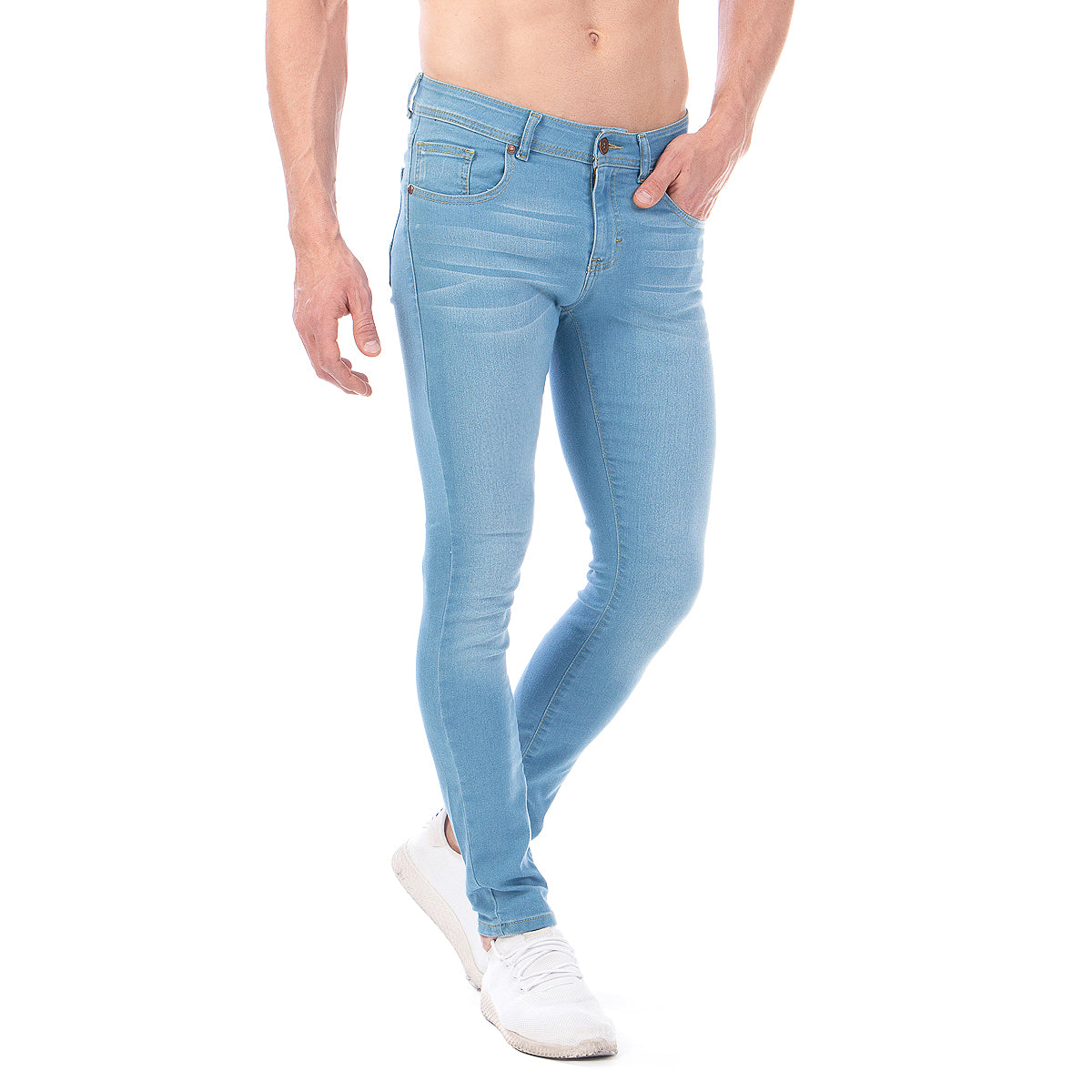 Pantalón Mezclilla Stretch Hombre Bleach