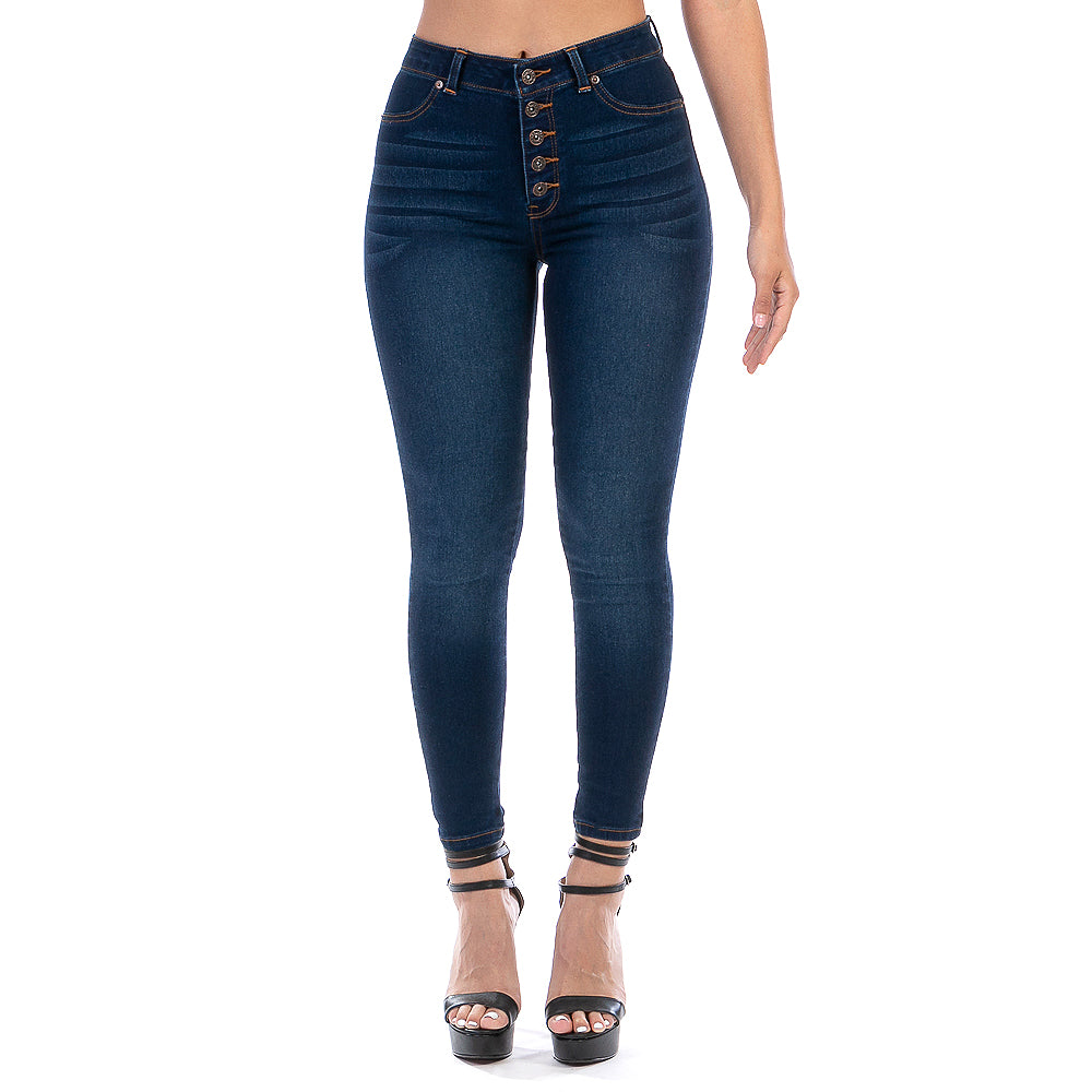 Pantalón Mezclilla Stretch Mujer Con Botones - Opp's Jeans – Opps