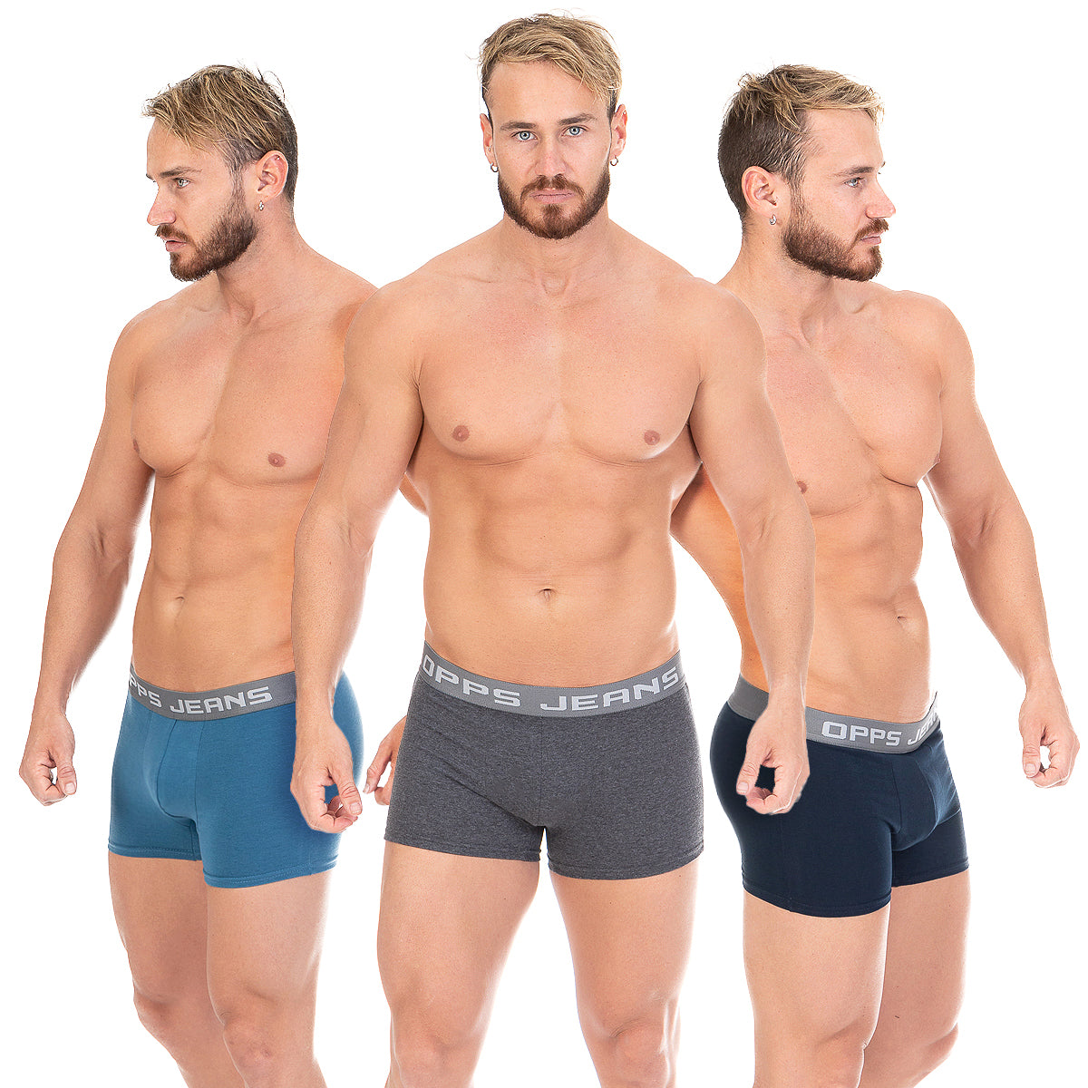Paquete De 3 Boxers Multicolor Para Hombre Algodón Lycra